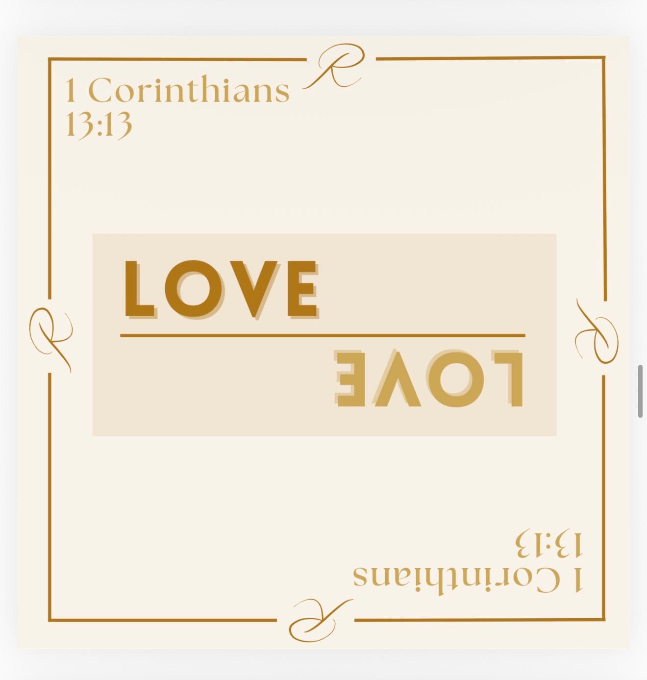 Word Card — LOVE, 1 Corinthians 13:13