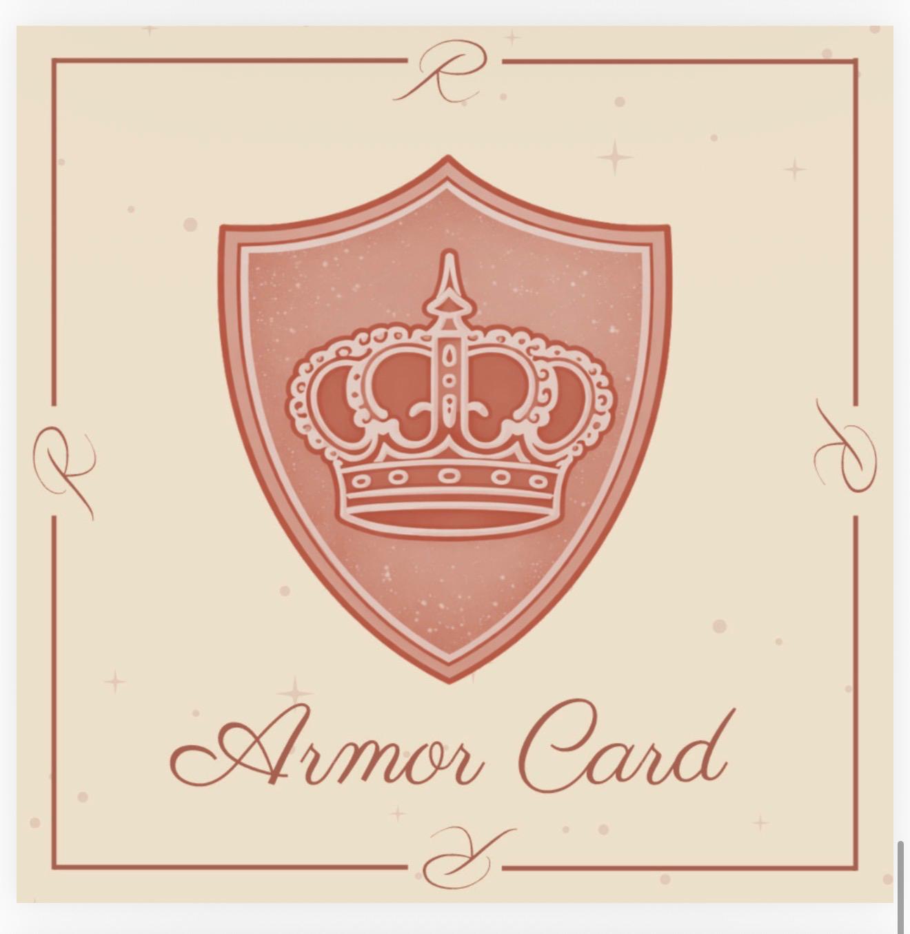 Armor Card — shield with crown design